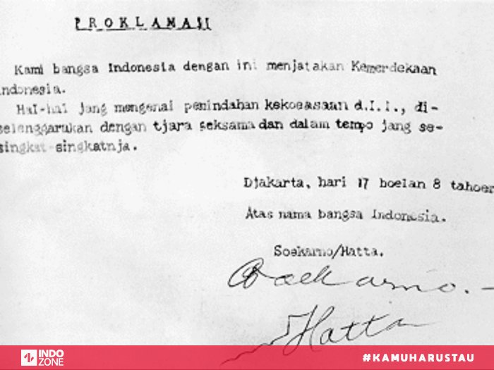 8 Fakta Penting Teks Proklamasi Kemerdekaan Indonesia Asli Klad Dan Otentik Indozone Id