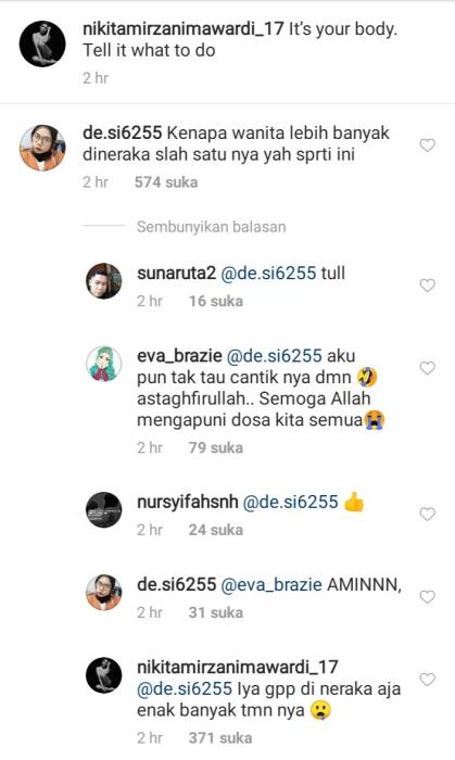 Netizen komentari foto seksi Nikita Mirzani nikita mirzani foto seksi