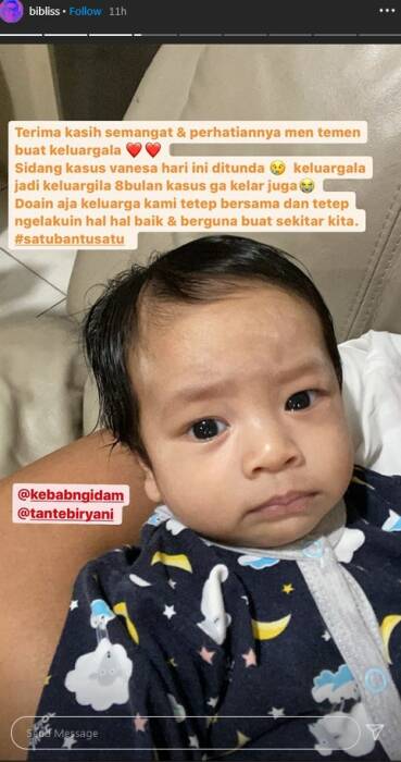 Story Bibi Ardianysah. (Instagram/@bibliss) vanessa angel