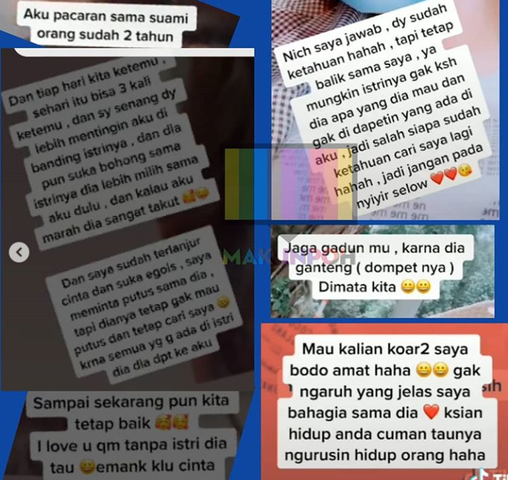 Postingan seorang wanita yang viral di medsos (Instagram/@mak_inpoh) viral, pelakor, wanita pelakor