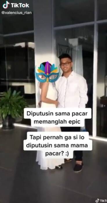 Pria ini diputusin mama pacarnya jelang pernikahan. (TikTok/@valencius_rian) diputusin mama pacar, pacaran beda agama, beda agama,