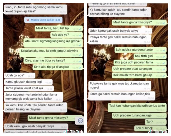 Pria ini diputusin mama pacarnya jelang pernikahan. (TikTok/@valencius_rian) diputusin mama pacar, pacara beda agama, beda agama,
