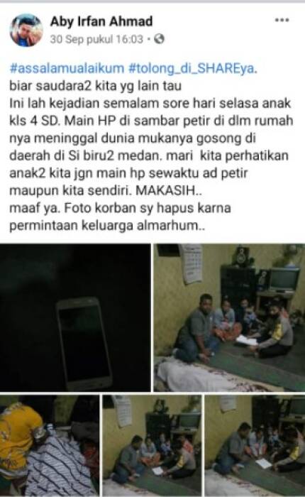 bocah tewas disambar petir