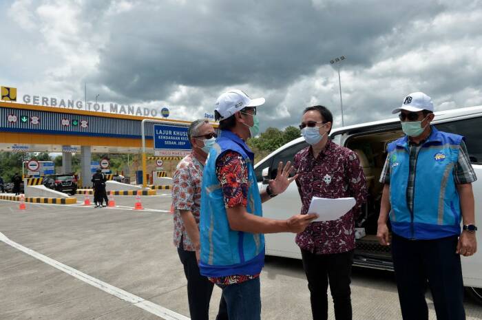 Wamendag Jerry Sambuaga di Tol Manado-Bitung, Sulut. (Biro Humas Kemendag) wamendag, jerry sambuaga, tol manado-bitung, sulut,