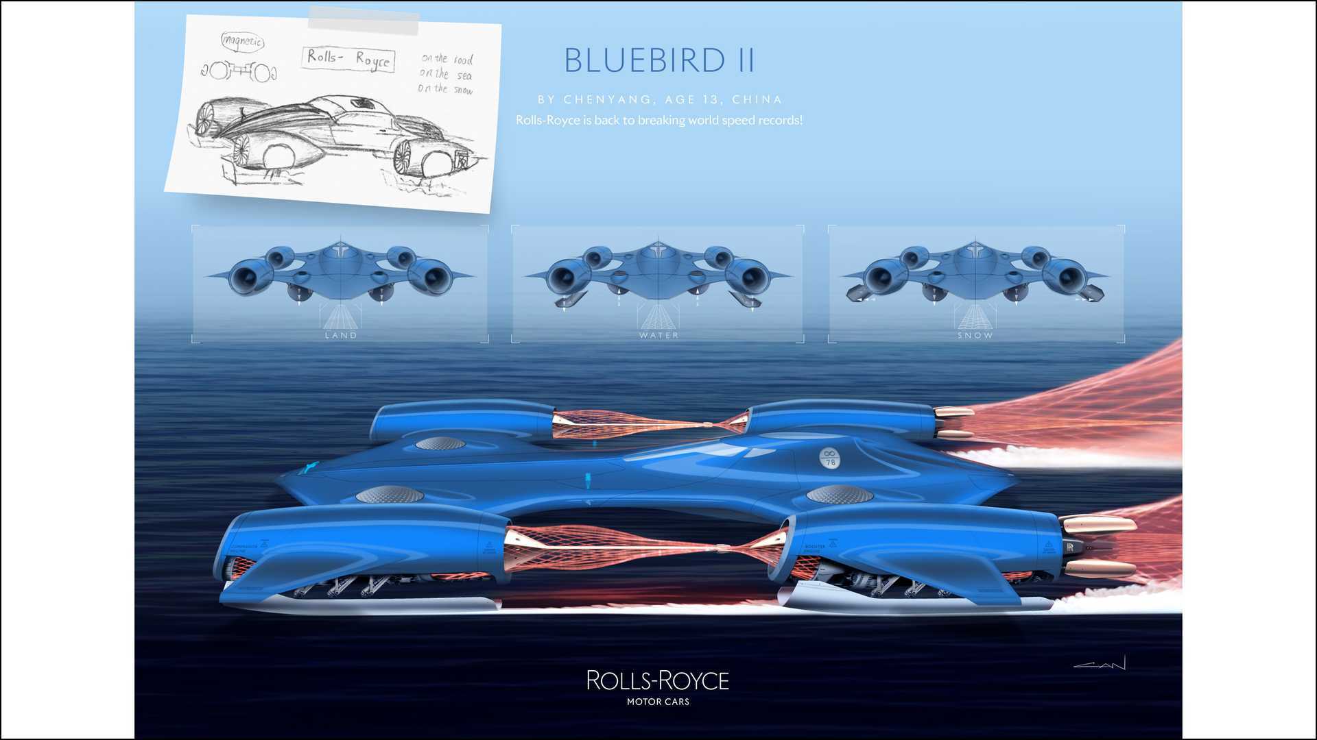Salah satu konsep render mobil futuristik dari Rolls-Royce (photo/Rolls-Royce) Salah satu konsep render mobil futuristik dari Rolls-Royce