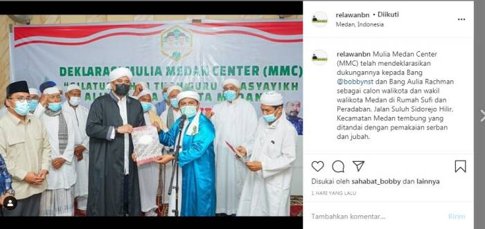 Tangkapan layar unggahan akun @relawanbn ist