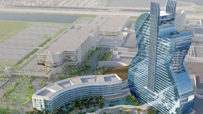 Hotel bentuk gitar di Florida, AS. (wkyc.com) Hotel bentuk gitar di Florida, AS