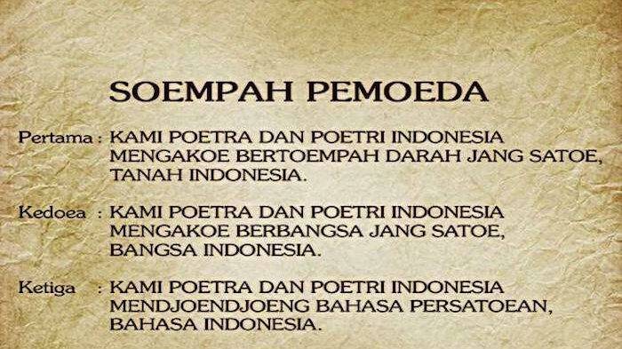 Isi naskah Sumpah Pemuda. (Istimewa) Mengenal Ejaan Van Ophuijsen, Ejaan yang Dipakai Dalam Naskah Sumpah Pemuda
