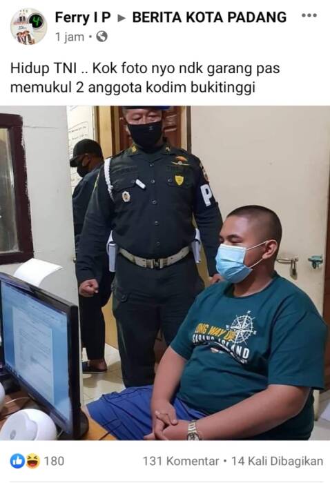 Unggahan netizen Intel TNI dikeroyok pemotor gede Harley Davidson