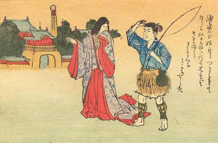 Ilustrasi Urashima Taro dan putri Otohime. (Wikipedia) Ilustrasi Urashima Taro dan putri Otohime.