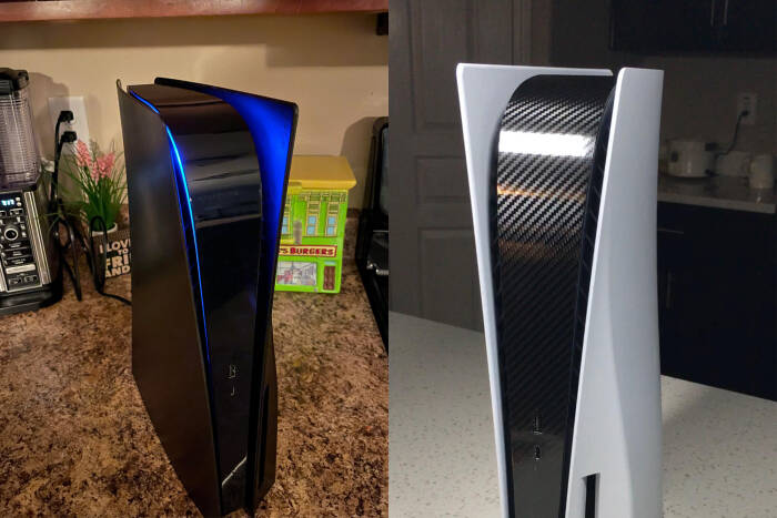 PlayStation 5 dengan panel kustom yang dibuat pengguna (photo/Reddit/Hawkijustin/calviiin) PlayStation 5 dengan panel kustom yang dibuat pengguna