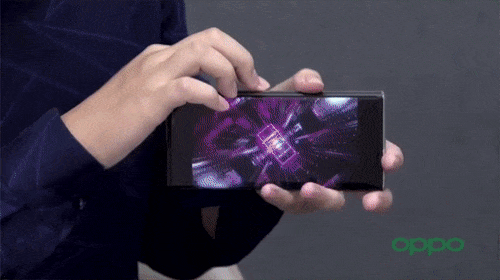 Tampilan smartphone OPPO yang bisa memanjang sendiri (photo/OPPO) Tampilan smartphone OPPO yang bisa memanjang sendiri