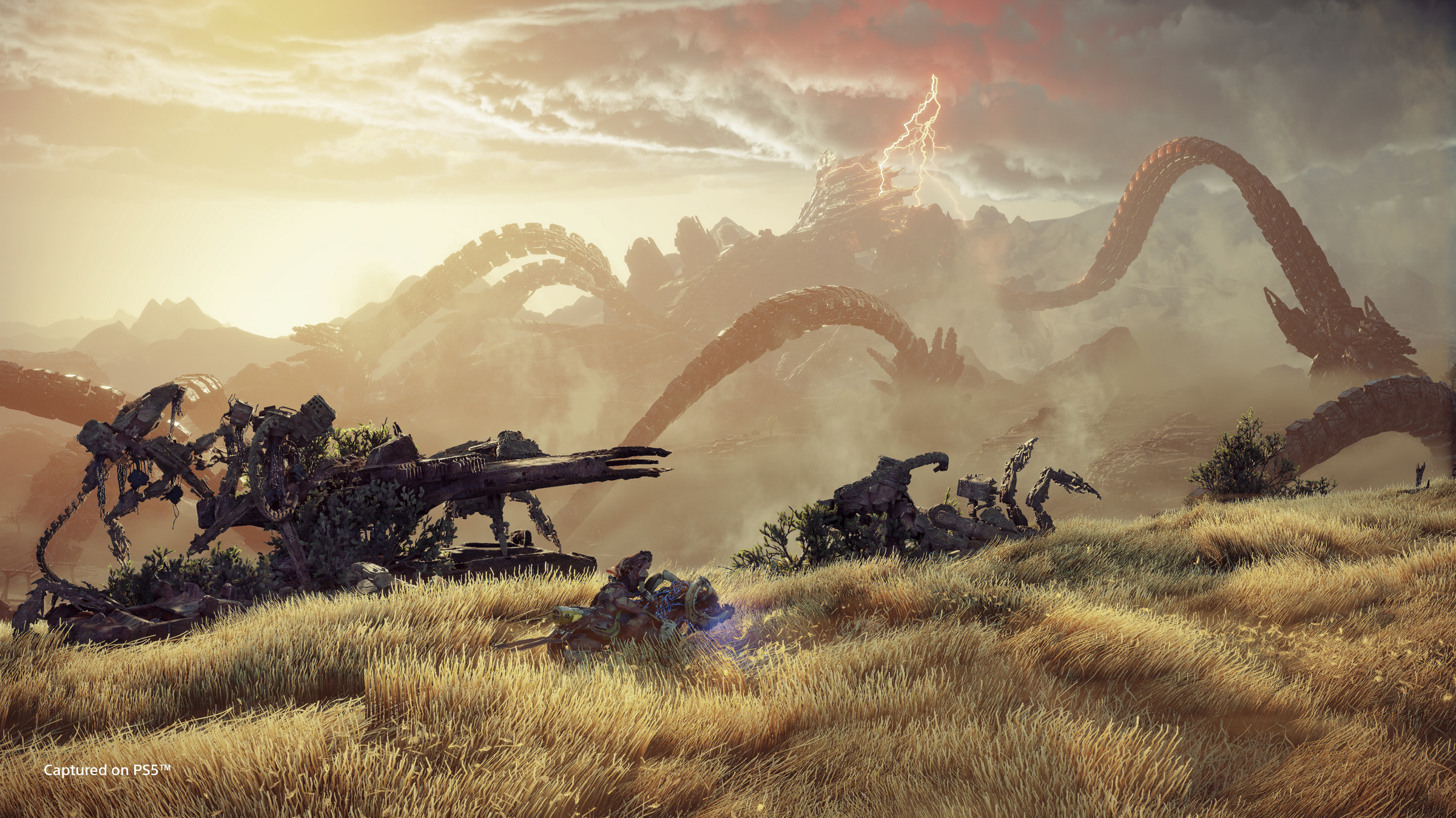 Gameplay dari Horizon Forbidden West di PlayStation 5 (photo/Guerrilla Games) Gameplay dari Horizon Forbidden West di PlayStation 5