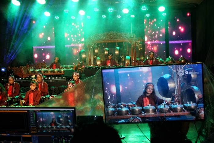 ANTARA FOTO/Andreas Fitri Atmoko Group Gamelan Mben Surup tampil saat acara Yogyakarta Gamelan Festival 2020 di Yogyakarta