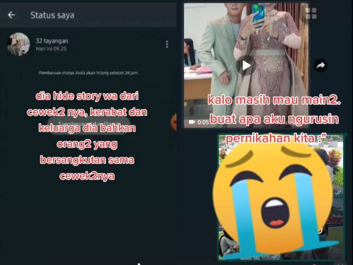 Cuplikan video curhatan wanita yang gagal menikah karena pasangannya yang ketahuan selingkuh. (photo/TikTok/@quanshika_) Cuplikan video curhatan wanita yang gagal menikah karena pasangannya yang ketahuan selingkuh. (photo/TikTok/@quanshika_)