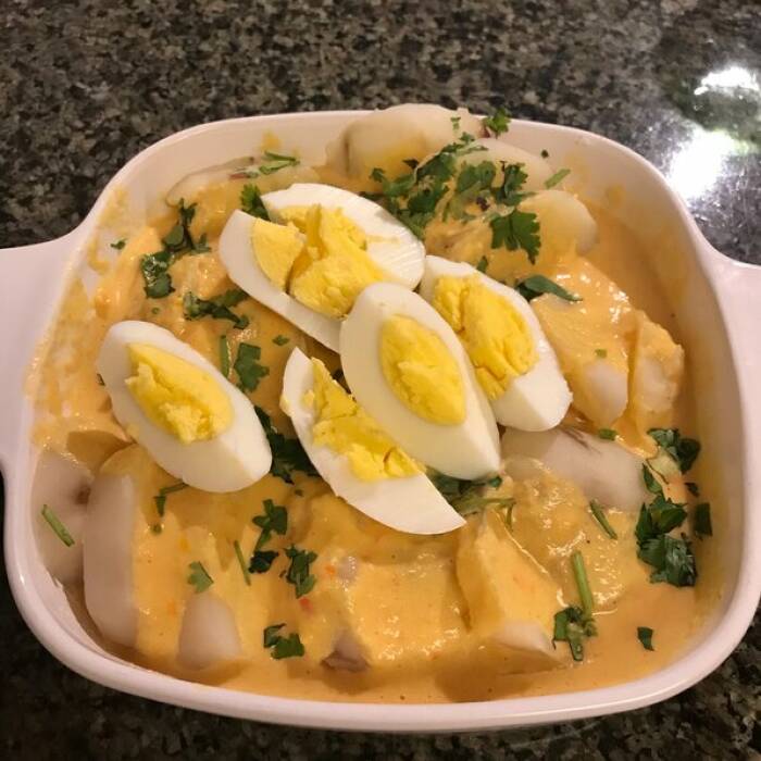 Papa a la huancaĆna, Peru. (allrecipes.com) Papa a la huancaĆna, Peru.