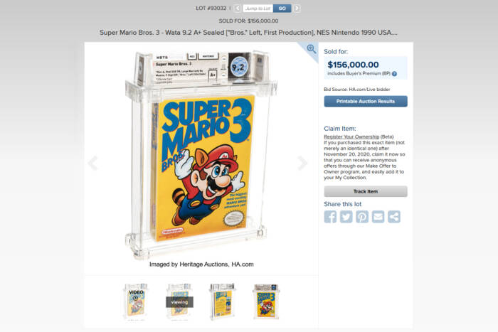 Tampilan game Super Mario Bros 3 NES langka (photo/Heritage Auctions) Tampilan game Super Mario Bros 3 NES langka