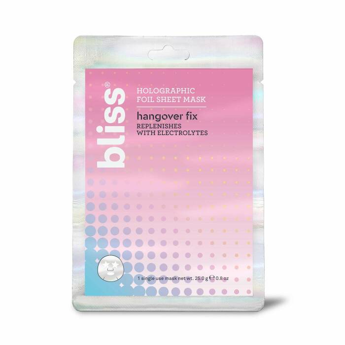 Bliss Hangover Fix Holographic Foil Sheet Mask (amazon.com) Bliss Hangover Fix Holographic Foil Sheet Mask