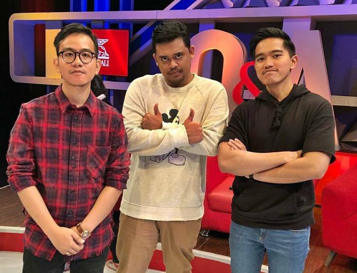 Gibran, Bobby dan Kaesang. (Instagram) Gibran, Bobby dan Kaesang. (Instagram)