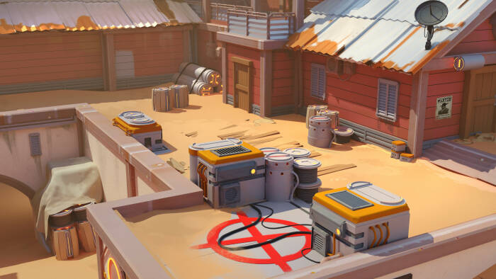 Map Dust 2 dari Counter-Strike dengan style Overwatch (photo/ArtStation/Michael Shinde) Map Dust 2 dari Counter-Strike dengan style Overwatch (photo/ArtStation/Michael Shinde)