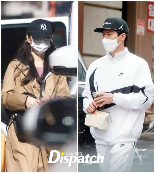 Son Ye Jin dan Hyun Bin kepergok main golf bareng. (Dispatch.co.kr) son ye jin dan hyun bin resmi pacaran