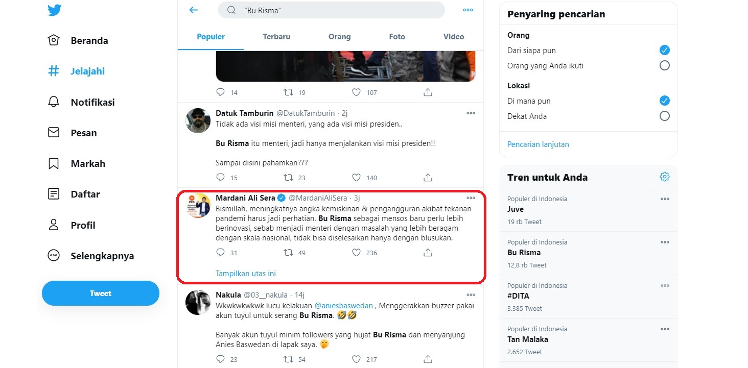 Politisi PKS, Mardani Ali Sera ikut serta membahas soal