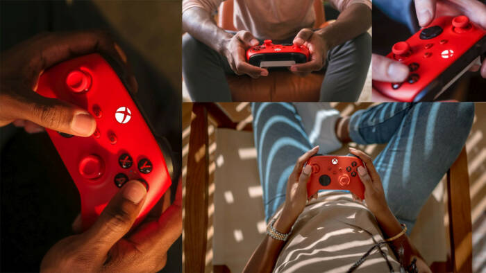 Tampilan controller Xbox Series X/S dengan varian warna Pulse Red (photo/Microsoft/Xbox) Tampilan controller Xbox Series X/S dengan varian warna Pulse Red