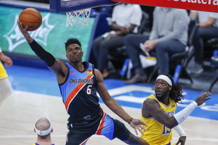 Guard Oklahoma City Thunder Hamidou Diallo (6). REUTERS/Alonzo Adams) Guard Oklahoma City Thunder Hamidou Diallo (6)