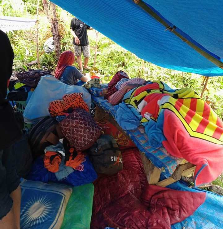 Kondisi ibu yang habis melahirkan di pengungsian. (Ist)