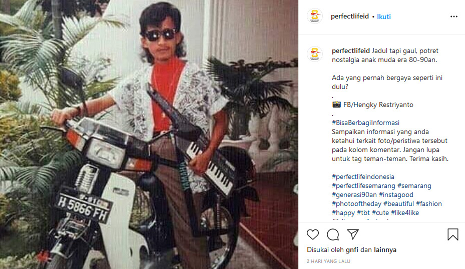 Screenshoot. (Instagram/@perfectlifeid) rambut anak muda jaman dulu