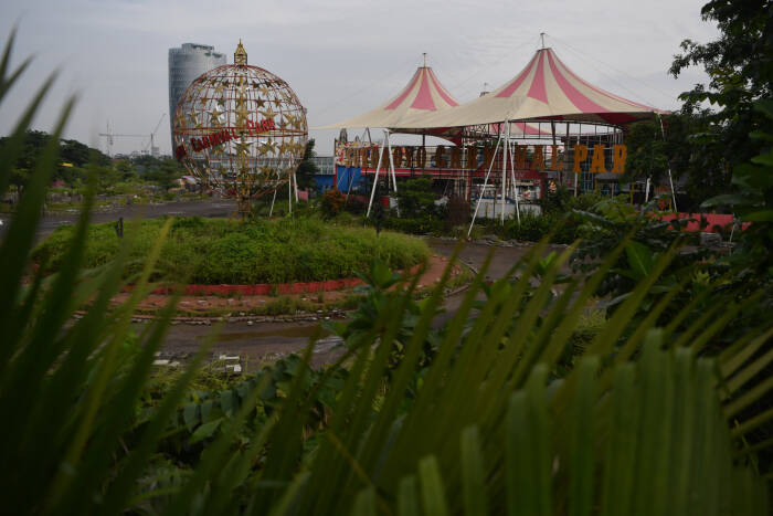 ANTARA FOTO/Zabur Karuru Suasana dan kondisi Suroboyo Carnival Park di Surabaya