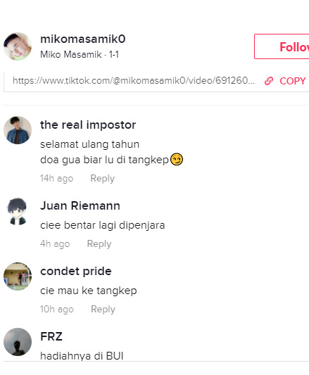 Hujatan netizen. ist