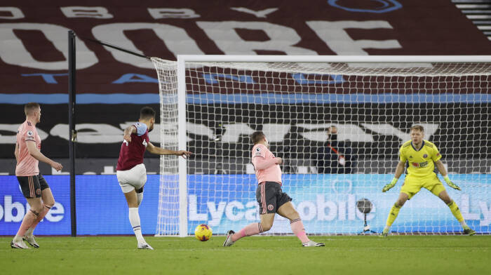 Ryan Fredericks dari West Ham United mencetak gol ketiga mereka (REUTERS/John Sibley) Ryan Fredericks dari West Ham United mencetak gol ketiga mereka
