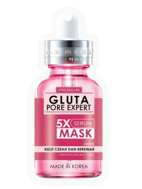 Rojukiss Gluta Pore Expert 5X Serum Mask (Foto: Shopee/editbysociolla) Bahan Skincare yang Ampuh Mencerahkan Wajah Kusam